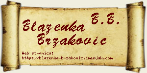 Blaženka Brzaković vizit kartica